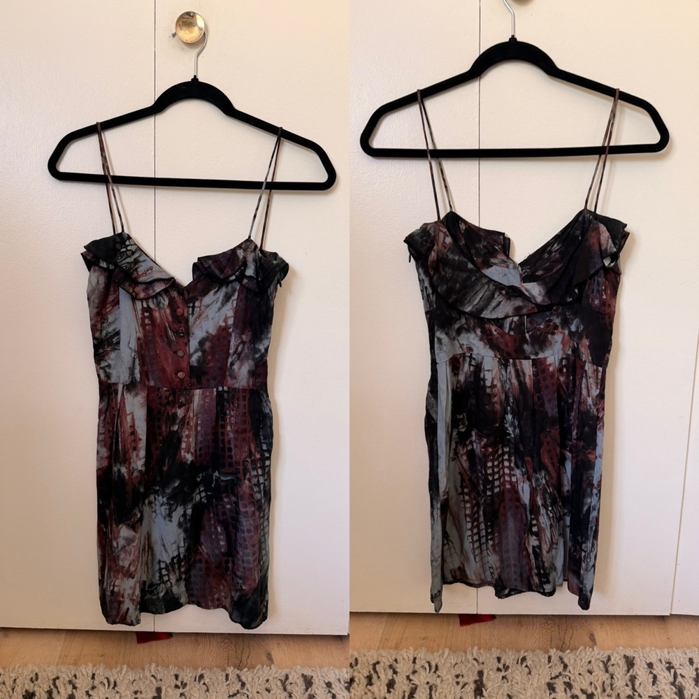 Tie Dye Mini Dress with Cutout Back